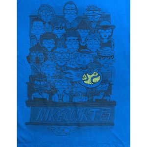 📦 NEW Men's Small NIKE Court Sick Tennis Club T-Shirt Tee Shirt Blue 924003-486